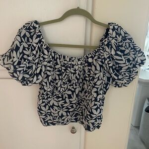 Abercrombie, puff sleeve crop top